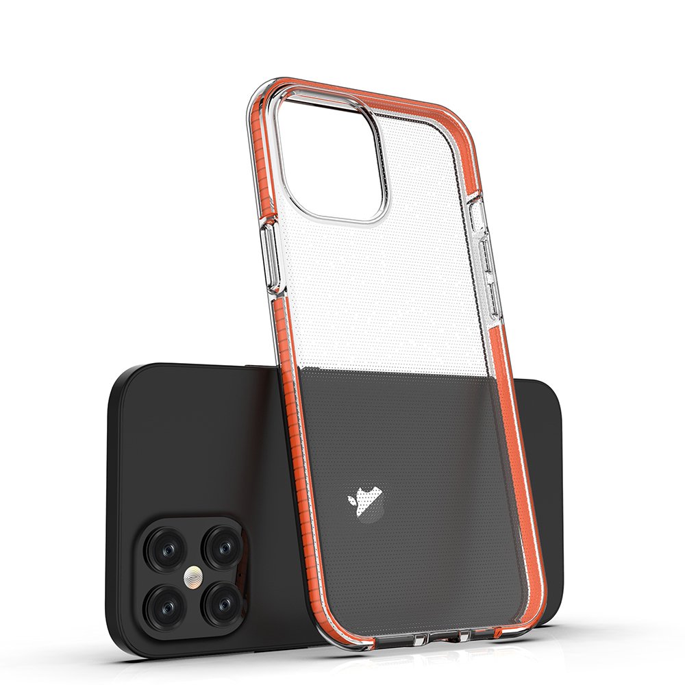 Spring clear TPU vāks Apple iPhone 12 Pro Max - rozā