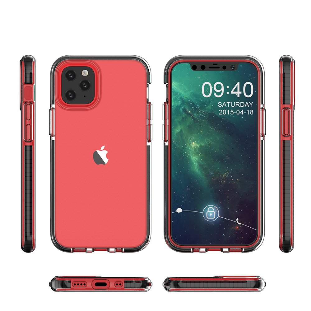 Spring clear TPU vāks Apple iPhone 12 Pro - rozā