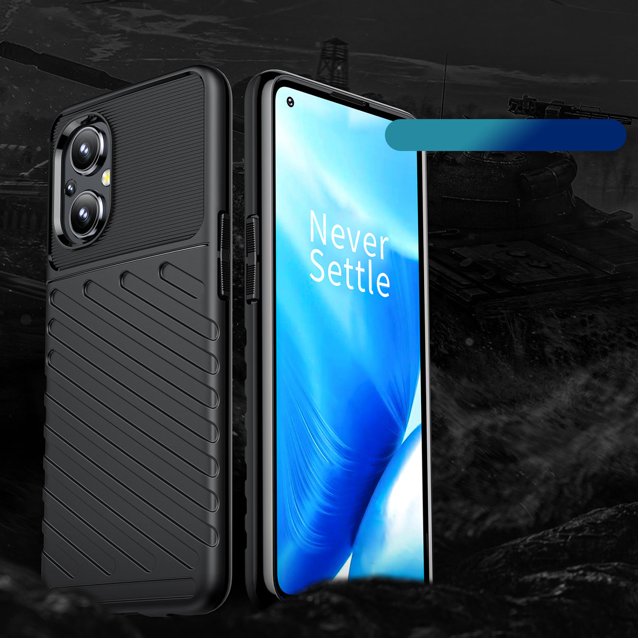Izturīgs Thunder vāciņš Oppo Reno7 4G/F21 Pro - melna