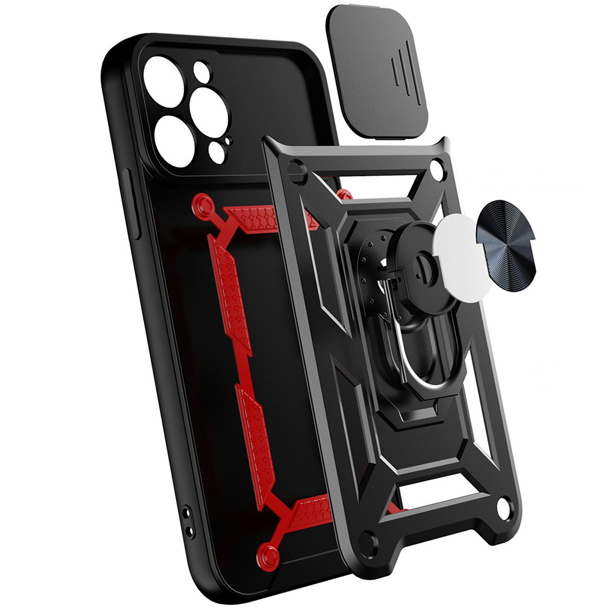 Hybrid armor Camshield Realme 10 Pro - melna