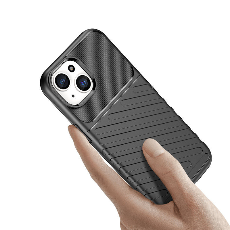 Izturīgs Thunder vāciņš Apple iPhone 15 - melna