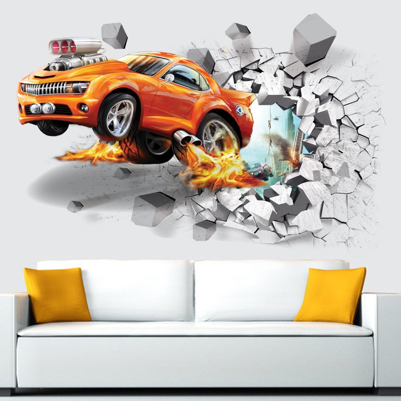 Sienas uzlīme / Tapete Break Car