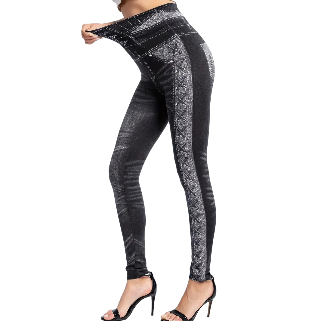 Legingi CA-30362 - Melna / XXL