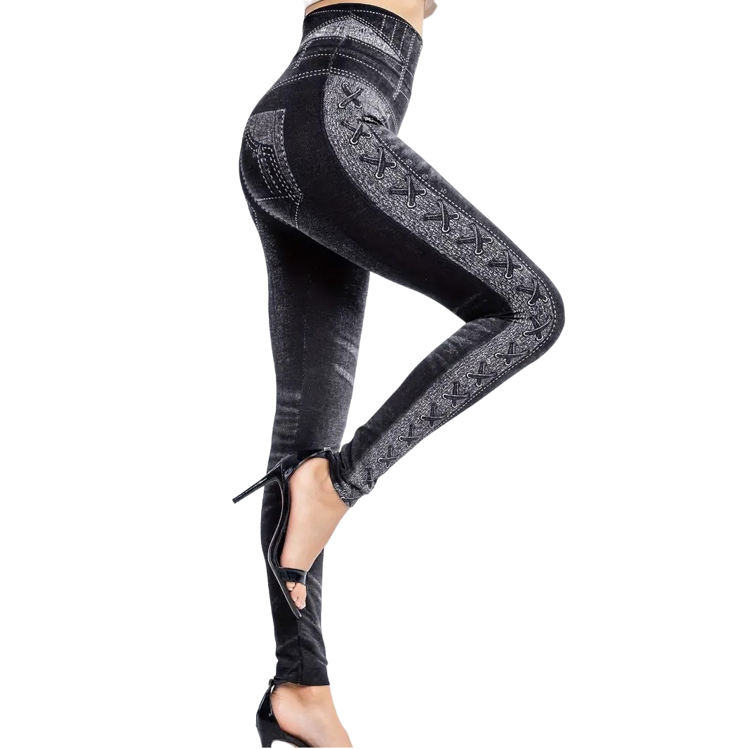 Legingi CA-30362 - Melna / XXL