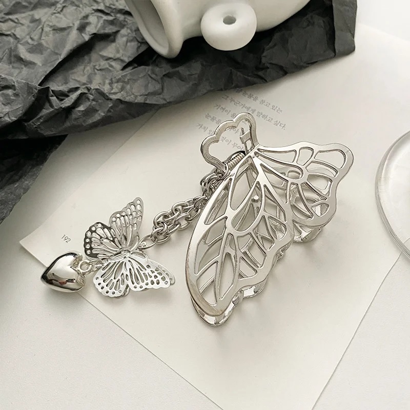 Matu spailīte Butterfly - Sudraba / Tips2