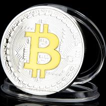 Monēta Bitcoin - Apsudrabota / Zelta
